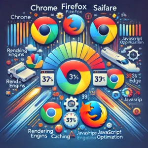דפדפנים שונים כמו Chrome, Firefox, Safari, ו-Edge משפיעים על ביצועי האתר, כולל אינדיקטורים של מהירות טעינה, מנועי עיבוד, מטמון ואופטימיזציית JavaScript