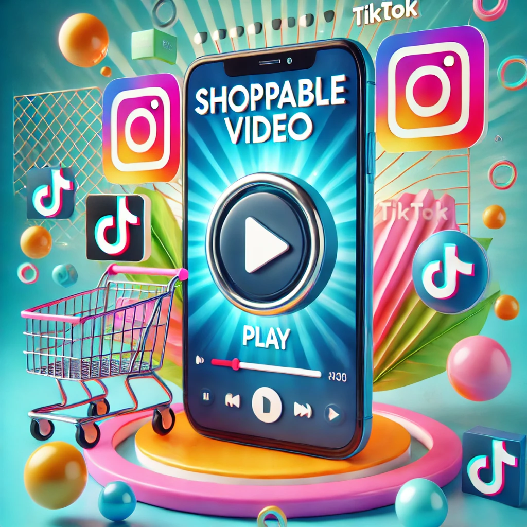 תמונה שממחישה את הקונספט של מכירה דרך וידאו (Shoppable Video).