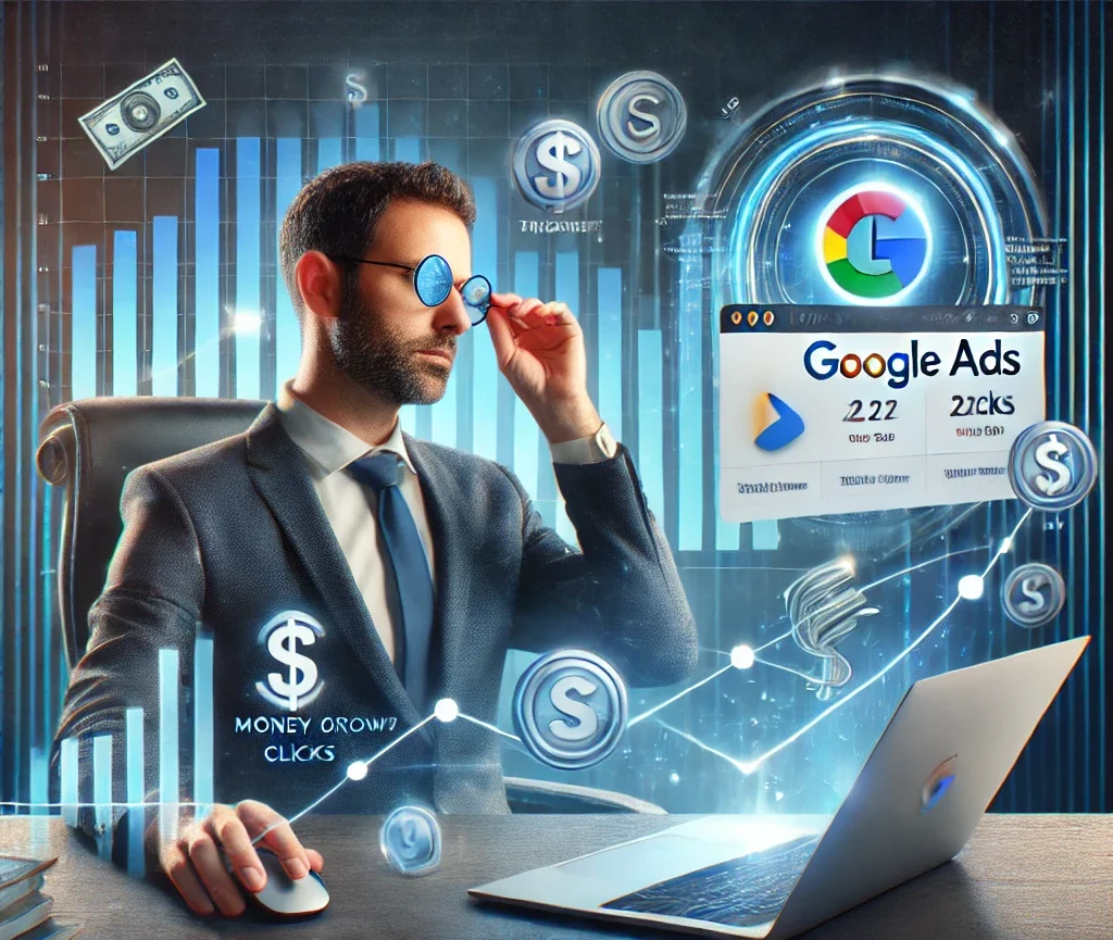 בעל עסק שמוציא לעצמו קמפיין בגוגל אדס לעסק שלו