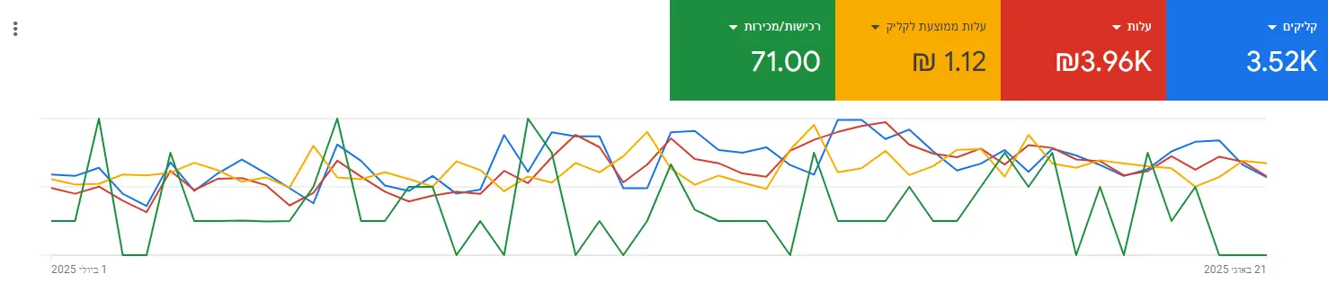 דוח קמפיינים — השקעה בפרסום